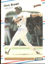 1988 Fleer Baseball Cards      578     Chris Brown